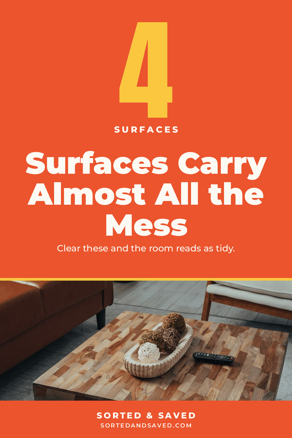 The Four-Surface Rule: Why Tidying the Whole House Is the Wrong Goal