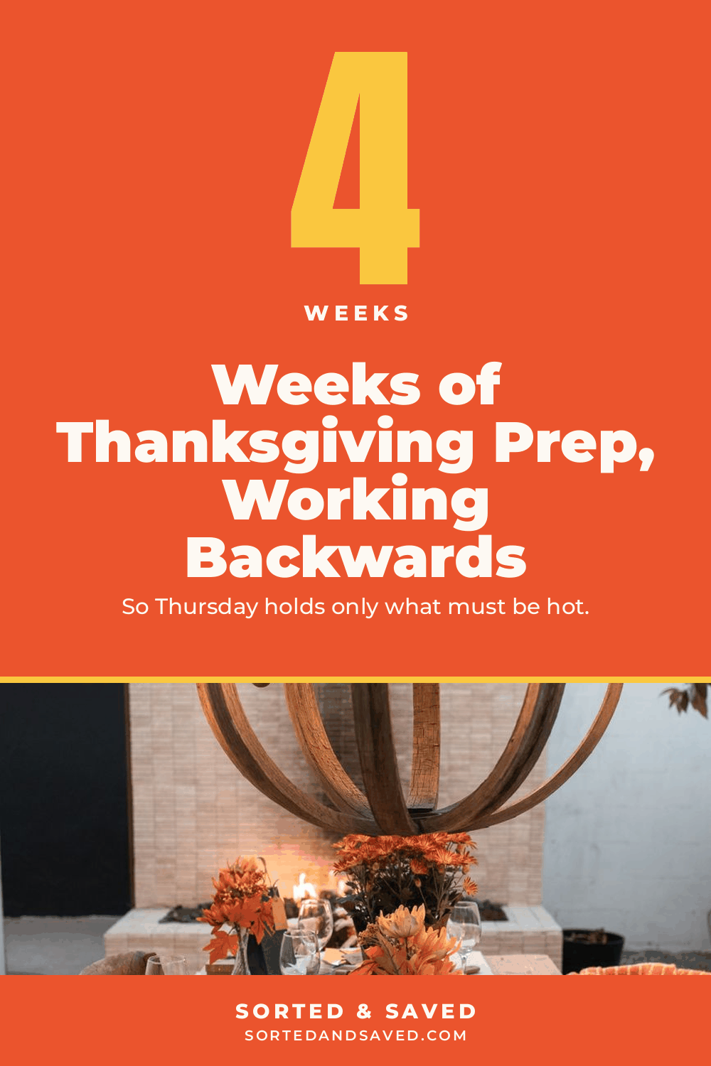 The Thanksgiving Prep Timeline: What to Do in the Four Weeks Before