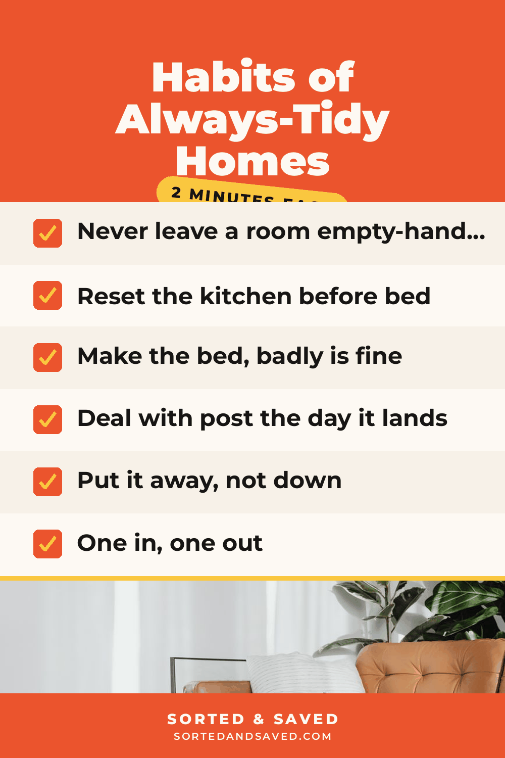 8 Tidy House Habits That Take Under Two Minutes Each